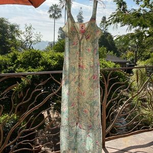 Johnny Was Boho Silk Maxi Dress & Slip